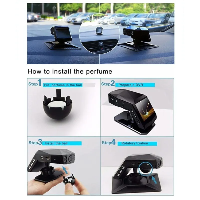 1080p Night Vision Hidden Driving Recorder | Aromatherapy | 2 Inch HD Single Lens