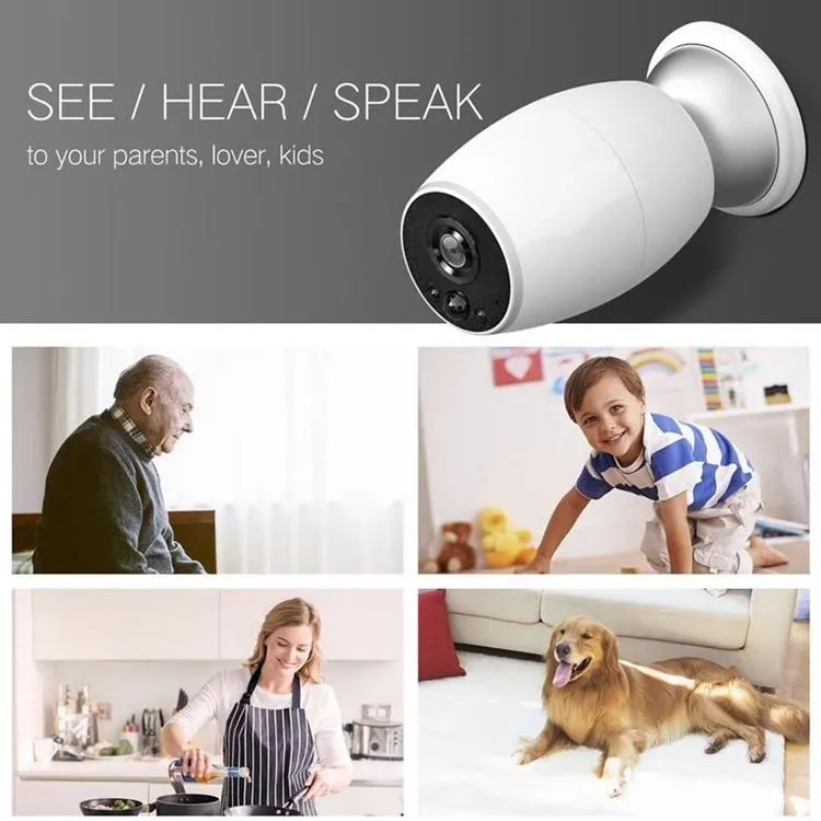 1.3MP 960P Wifi IP Camera | Tripod Holder | Motion Detection | Night Vision | White