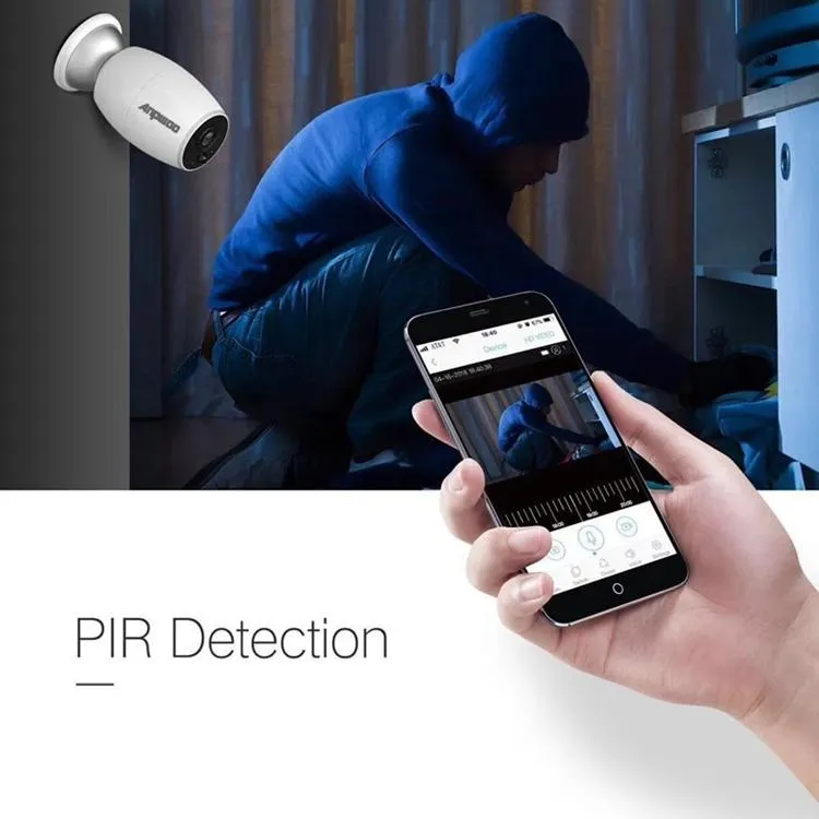 1.3MP 960P Wifi IP Camera | Tripod Holder | Motion Detection | Night Vision | White