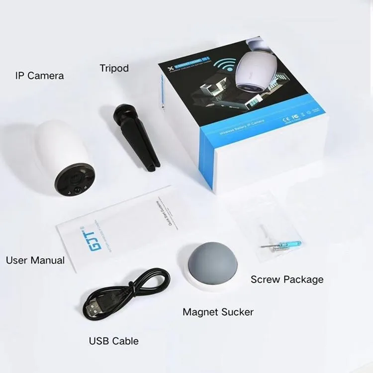 1.3MP 960P Wifi IP Camera | Tripod Holder | Motion Detection | Night Vision | White