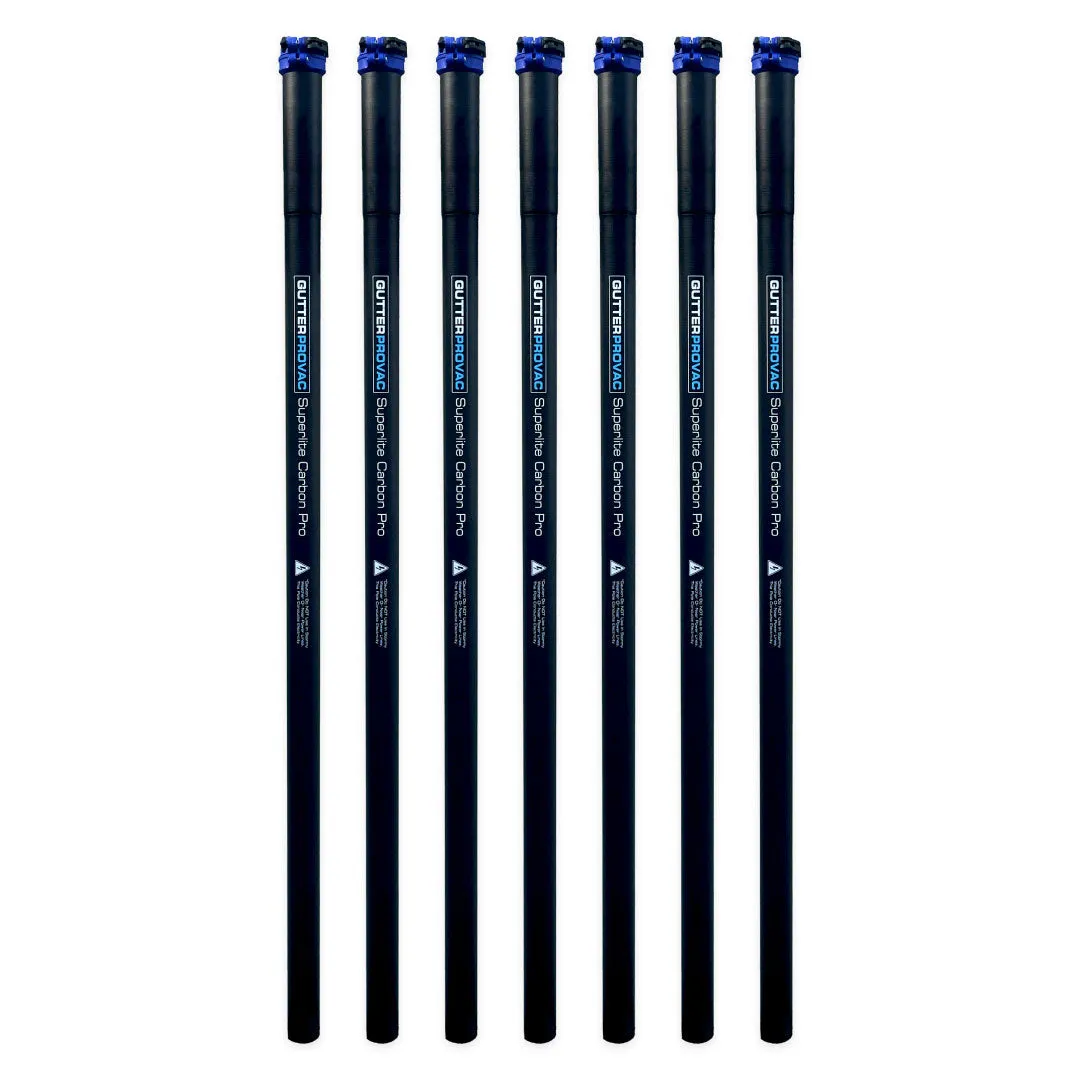 20 Gallon Cyclone II 3600W Polypropylene Gutter Vacuum with 28 Foot Carbon Clamping Poles and Bag