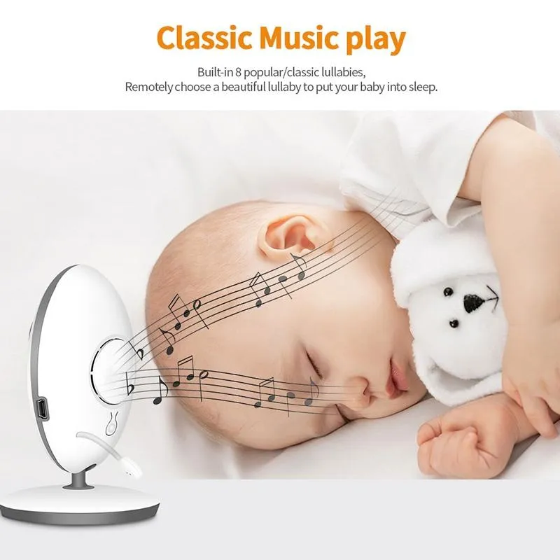 2.4 LCD Wireless Baby Monitor with Night Vision & Two-Way Talk