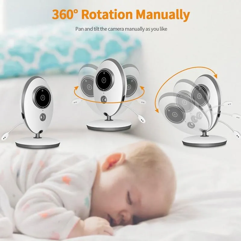2.4 LCD Wireless Baby Monitor with Night Vision & Two-Way Talk