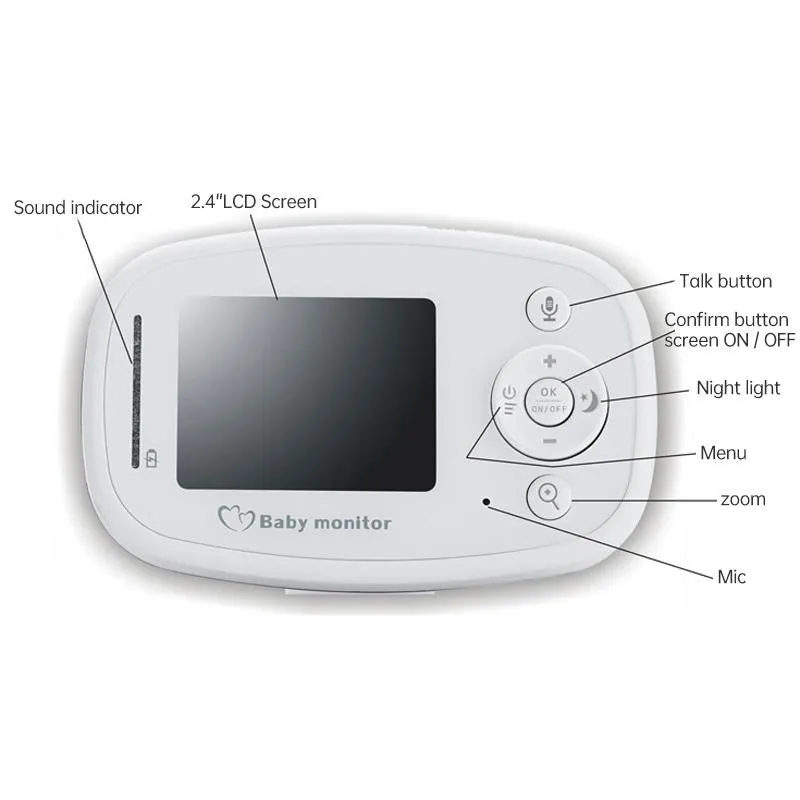 2.4 Wireless Baby Monitor | Night Vision | Two-Way Talk