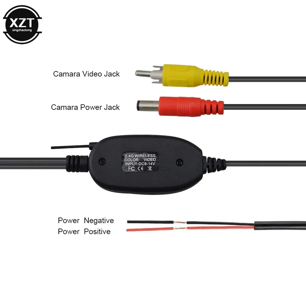 2.4G Wireless Rear View Camera RCA Video Transmitter &Receiver For Car Rearview Monitor FM Wireless Transceiver &Receiver Module