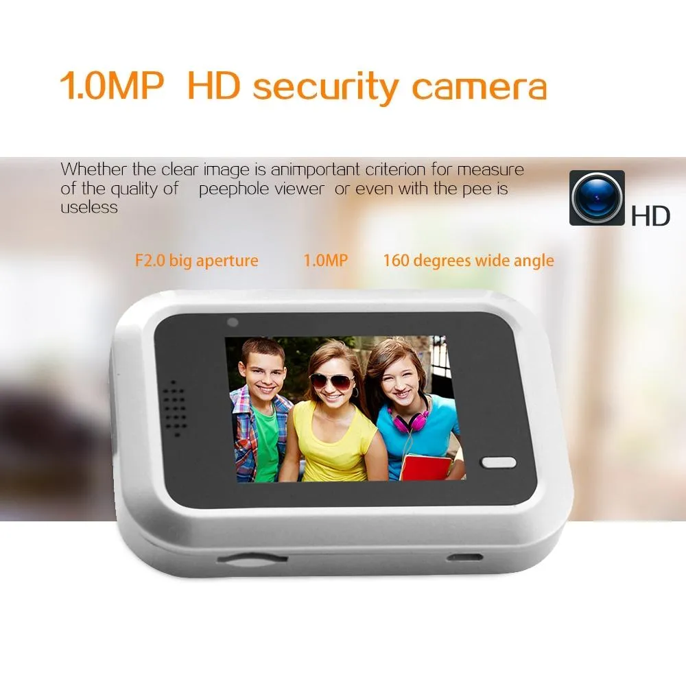2.4" Screen | 2.0MP Security Camera | TF Card Support | No Disturb Peephole Viewer