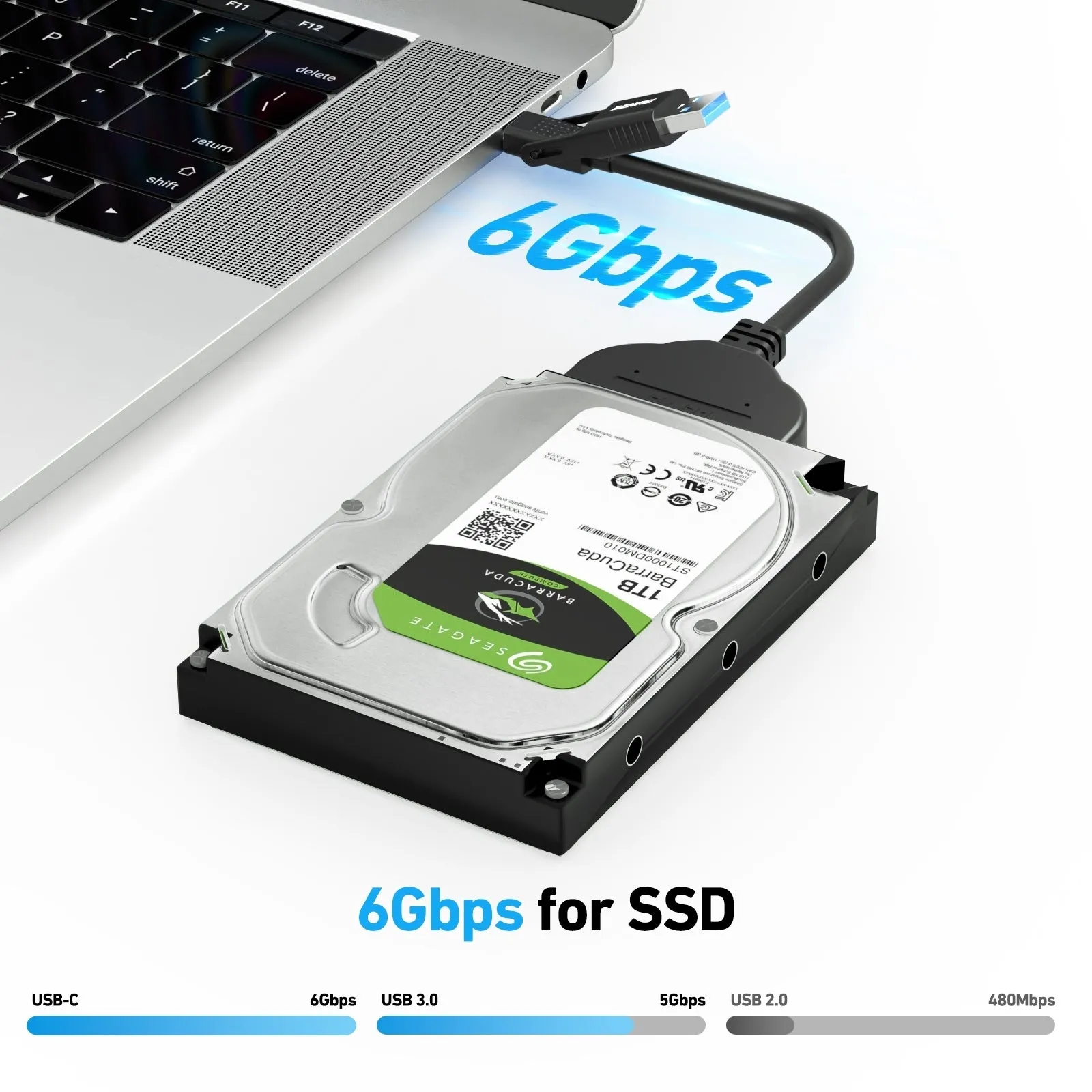 2in1 USB-C/USB 3.0 to SATA III Hard Drive Adapter