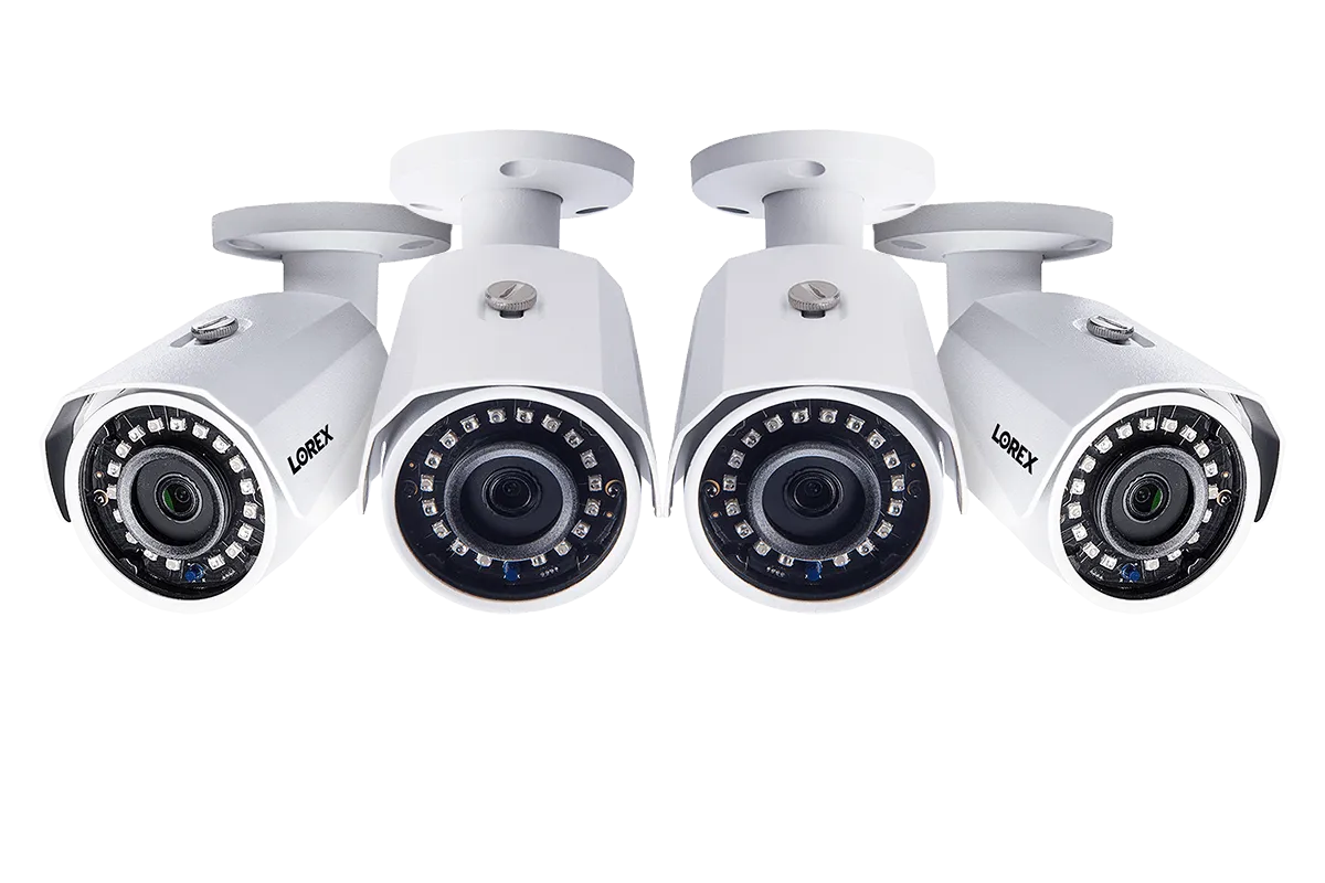 2K (5MP) Super HD Weatherproof Night Vision Security Camera (4-pack)