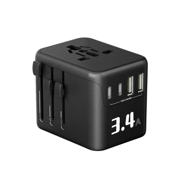 3.4A 2A   2C محول طاقة عالمي . Universal Tools 3.4A 2A 2C Universal Power Adapter,
