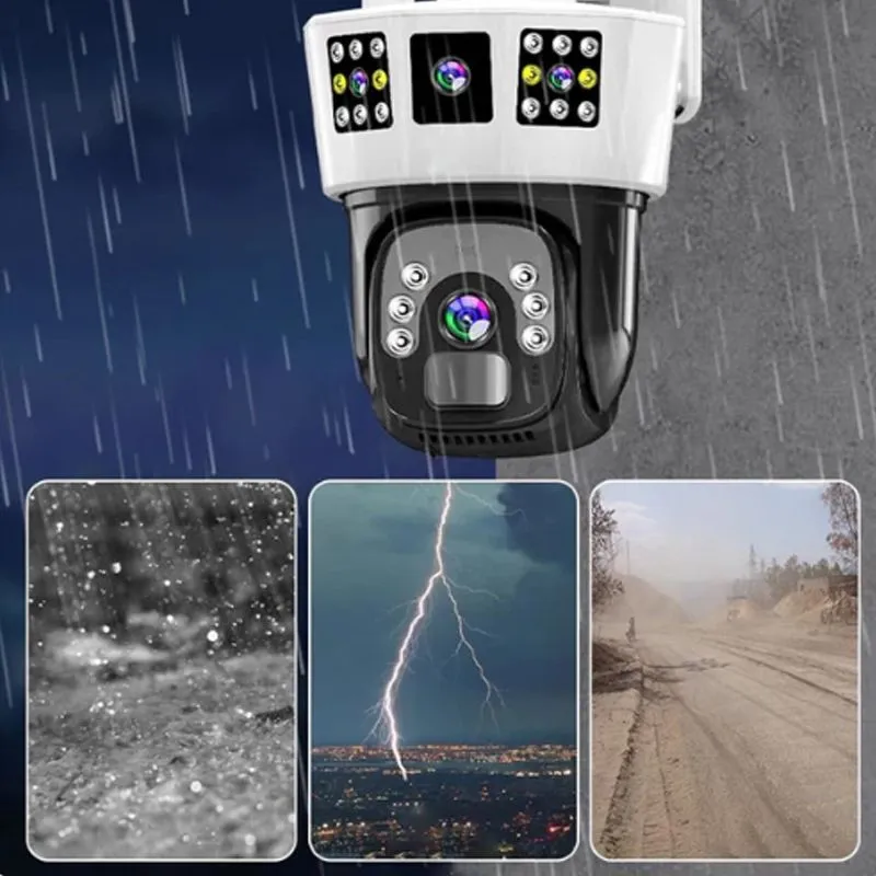 360 Smart Solar Surveillance Camera with Three-screen Monitoring