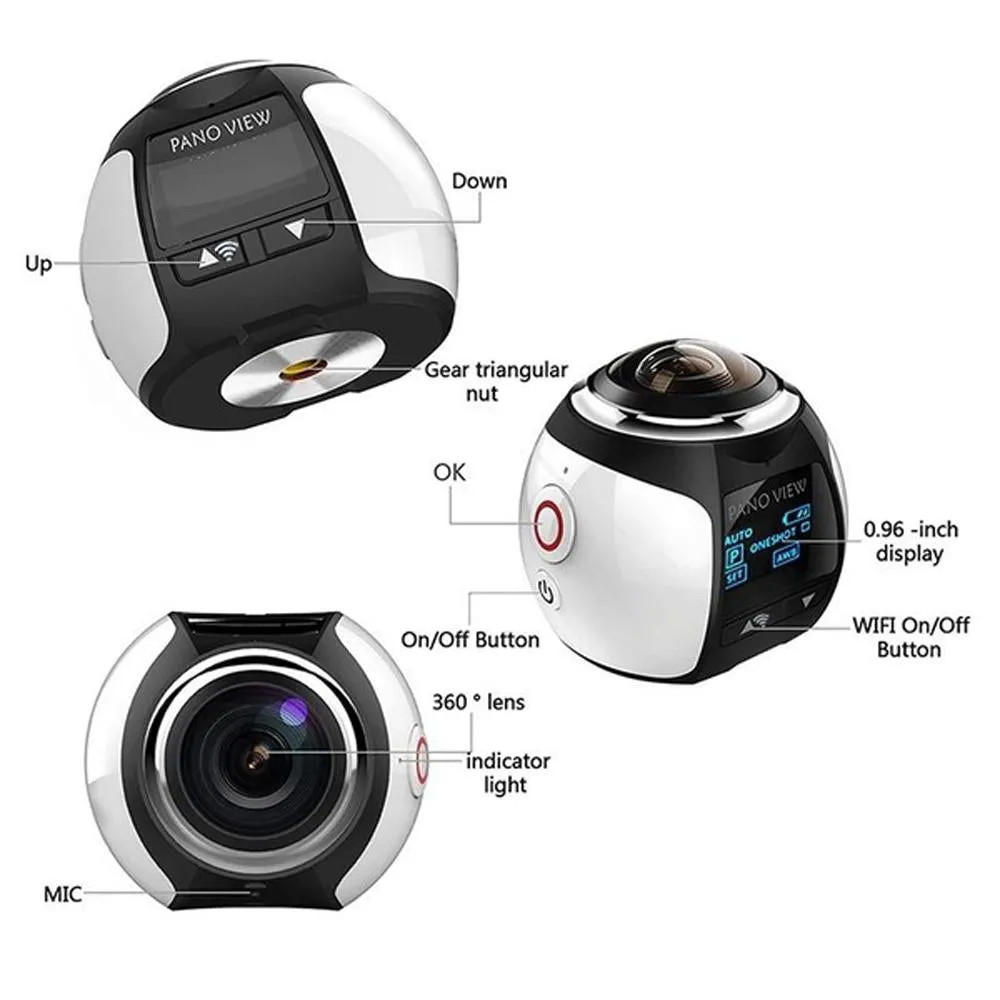 Ultra-Compact 360-Degree Panoramic Mini Camera for High-Quality Photography