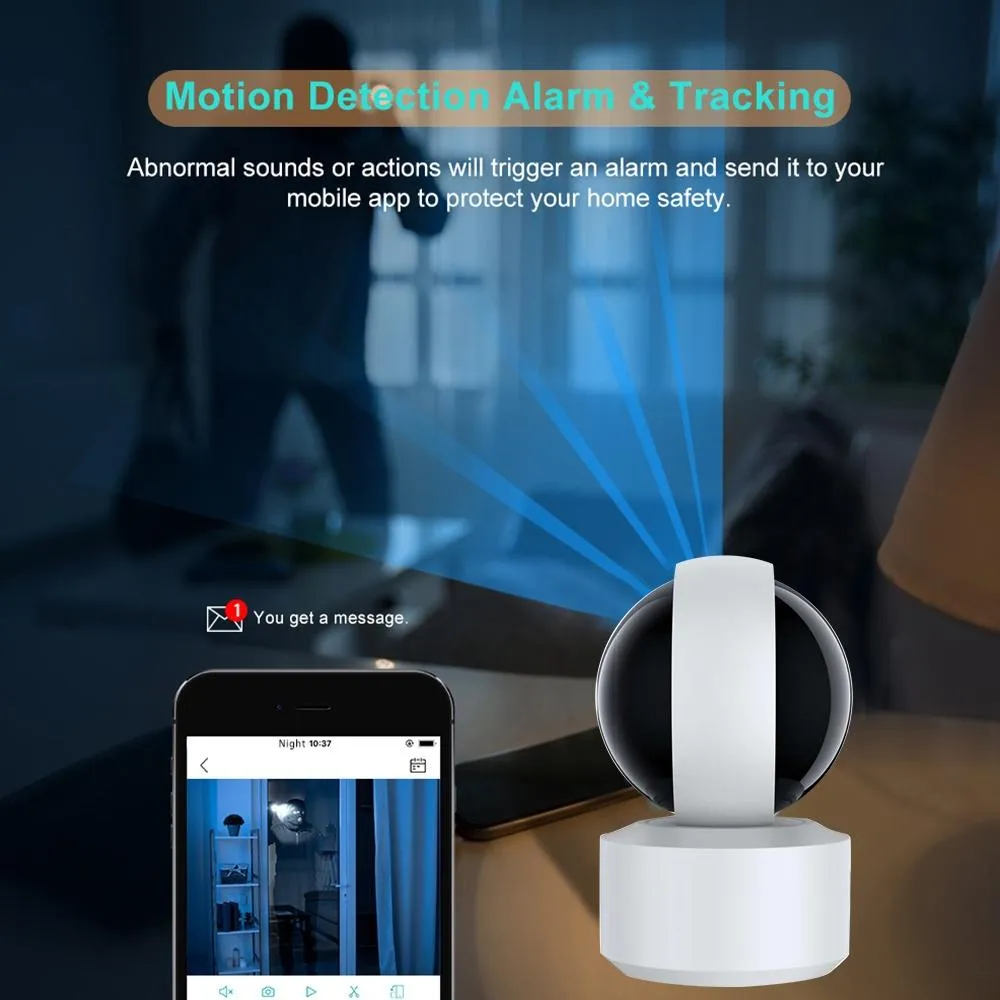 360° Wifi Smart Security Camera | 3.0MP Resolution | TF Card Support | Two-Way Audio | Motion Detection | Night Vision