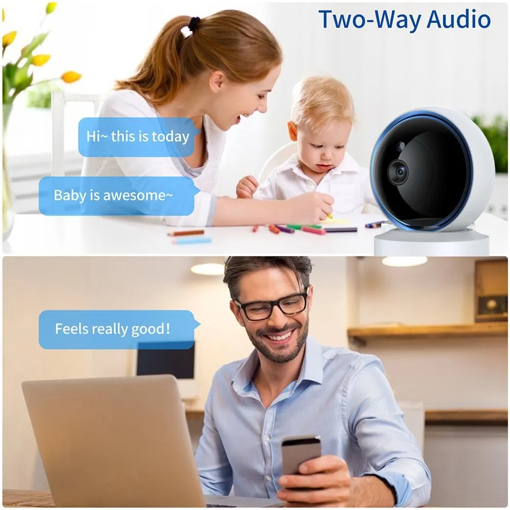 360° Wifi Smart Security Camera | 3.0MP Resolution | TF Card Support | Two-Way Audio | Motion Detection | Night Vision