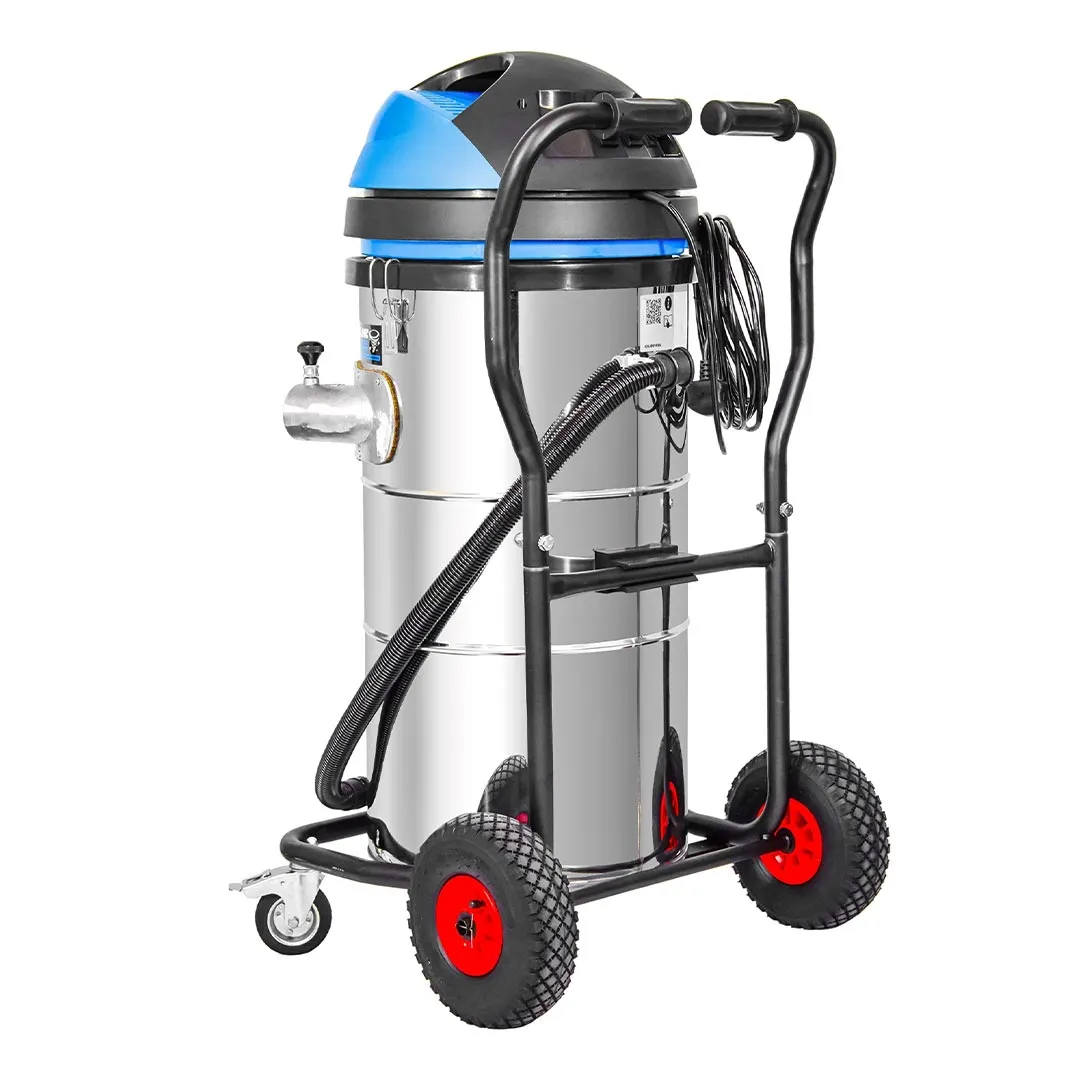 3600W Cyclone II Stainless Steel Gutter Vacuum - 27 Gallon Capacity with 28 foot Aluminum Poles and Storage Bag