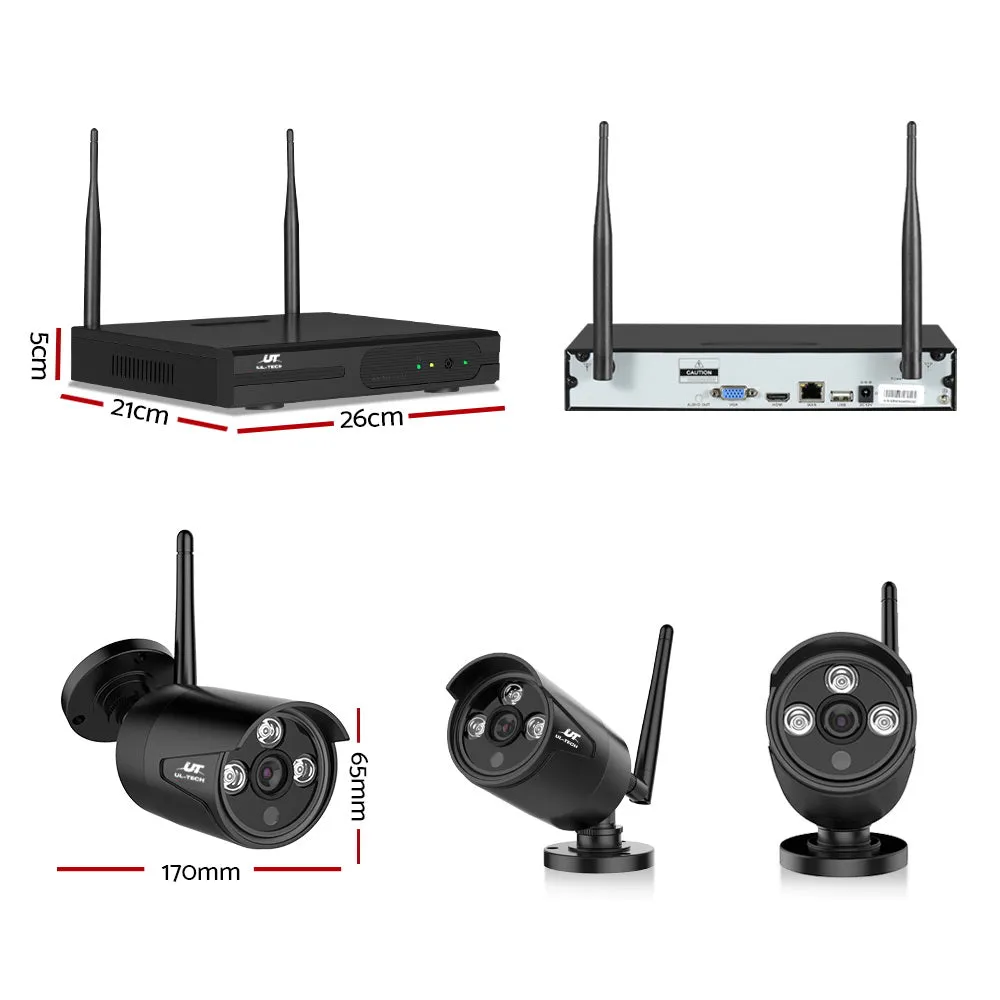 3MP HD Motion Detection Wireless CCTV System, 6 Cameras, 1TB UL-tech