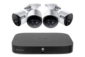 4K 8-Channel 2TB Wired NVR System with Smart Deterrence and Smart Motion Detection Cameras