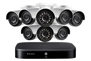 4K Ultra HD 8-Channel Security System with Eight 4K (8MP) Cameras, Advanced Motion Detection and Smart Home Voice Control
