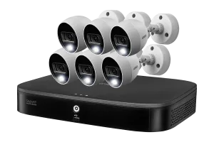 4K Ultra HD Security System with Six 4K (8MP) Active Deterrence Cameras featuring Smart Motion Detection and Smart Home Voice Control