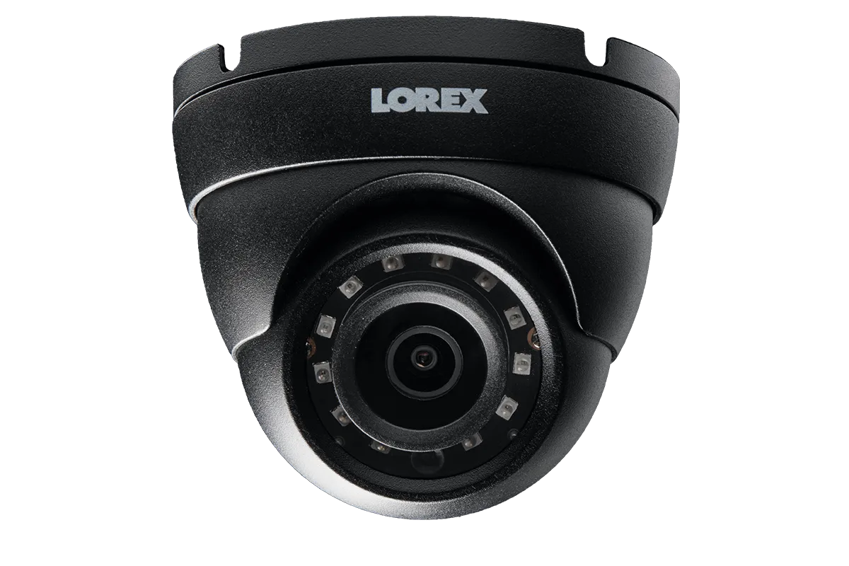 4MP Metal Dome Camera with 150FT Color Night Vision, HEVC, Black (4-pack)