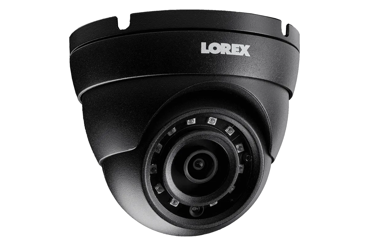 4MP Metal Dome Camera with 150FT Color Night Vision, HEVC, Black (4-pack)