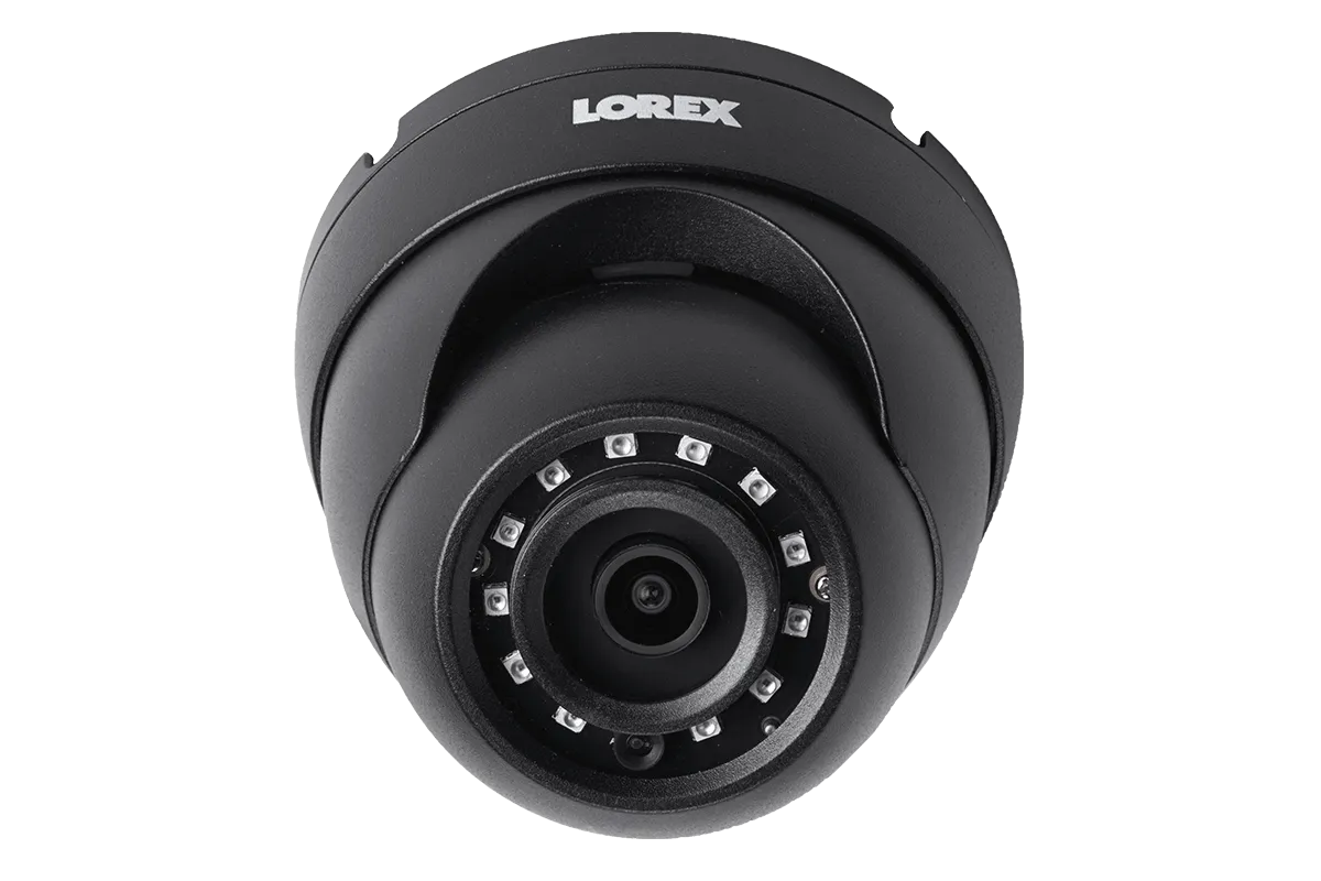 4MP Metal Dome Camera with 150FT Color Night Vision, HEVC, Black (4-pack)