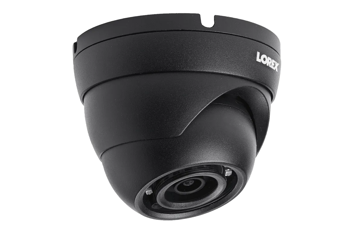 4MP Metal Dome Camera with 150FT Color Night Vision, HEVC, Black (4-pack)