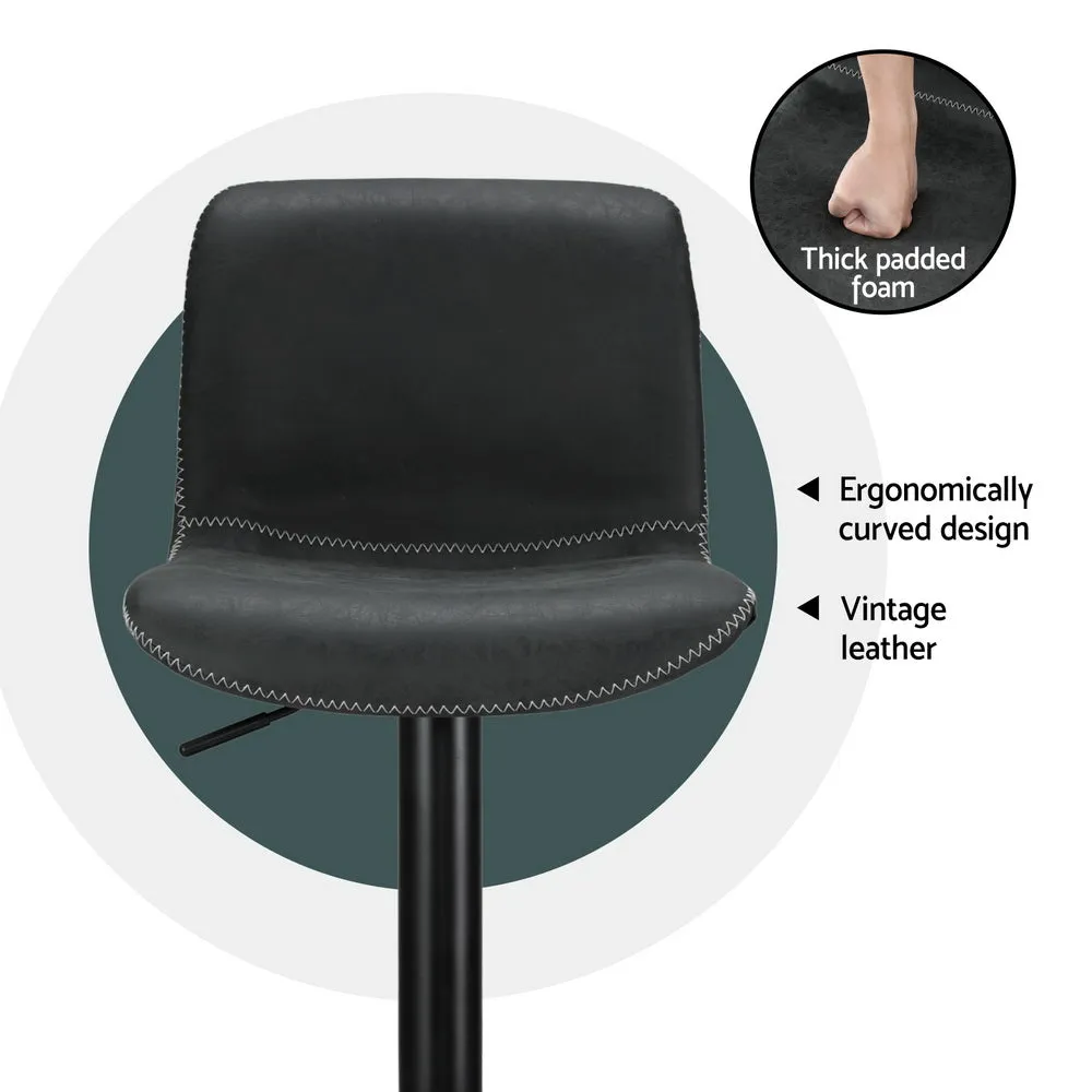4x Bar Stools | Kitchen Swivel | Gas Lift Chairs | Black