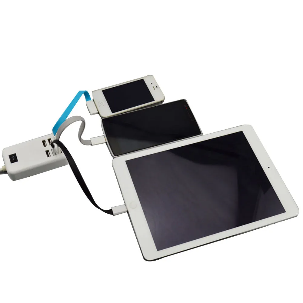 6 USB Socket Power Supply Strip Plug USB Power Charger Adapter