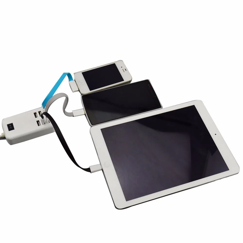 6 USB Socket Power Supply Strip Plug USB Power Charger Adapter