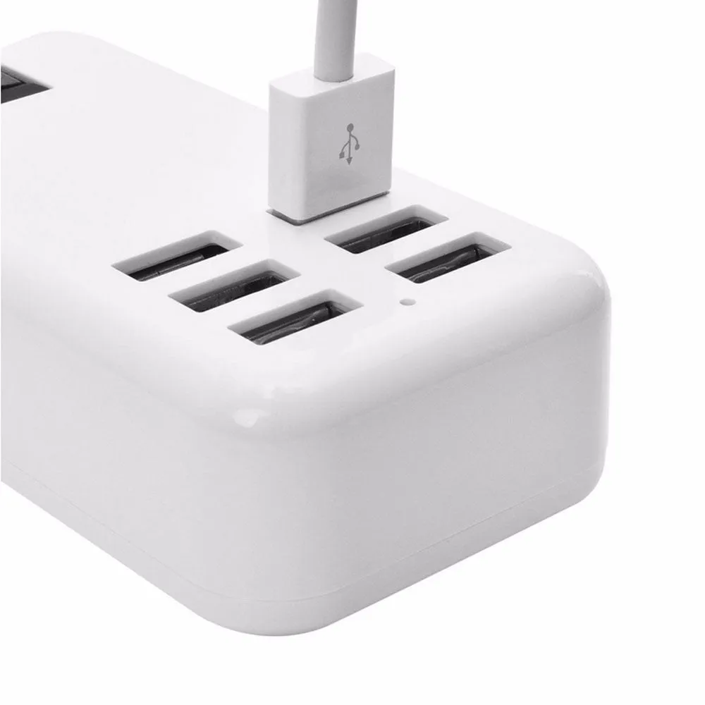 6 USB Socket Power Supply Strip Plug USB Power Charger Adapter