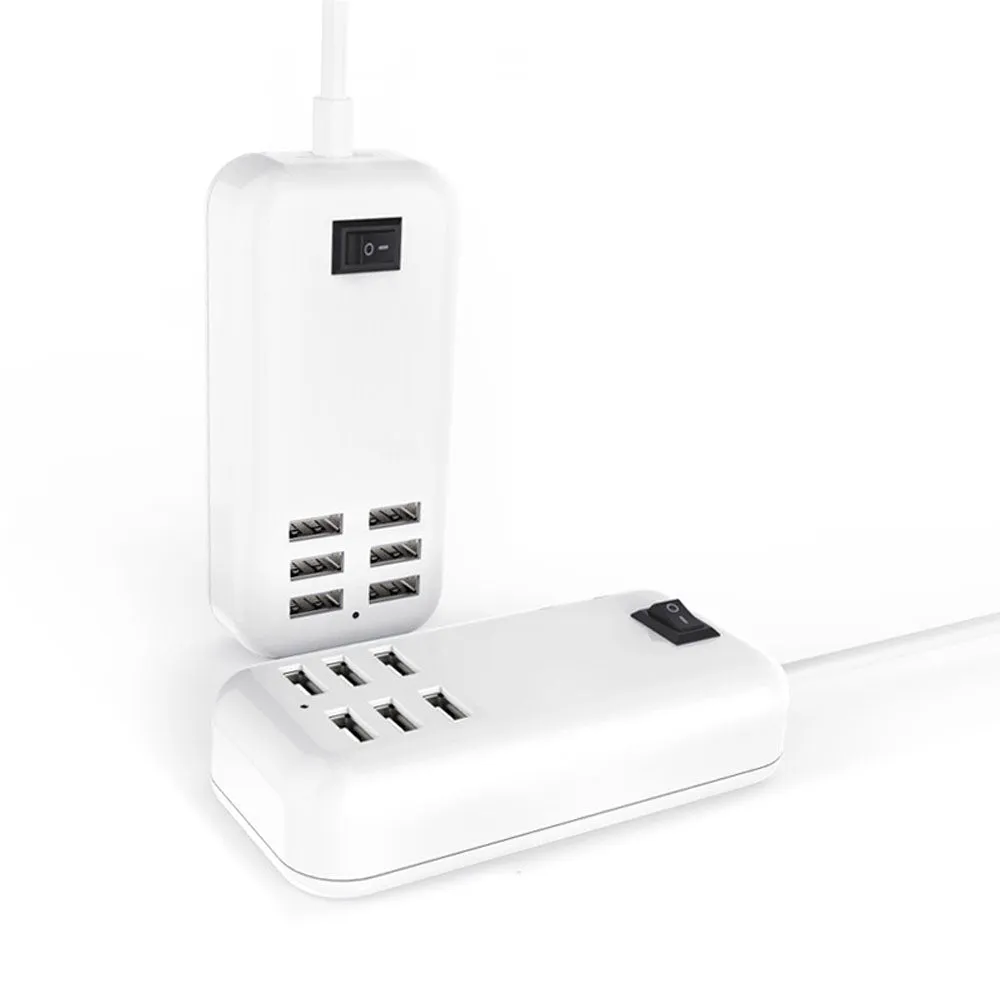 6 USB Socket Power Supply Strip Plug USB Power Charger Adapter
