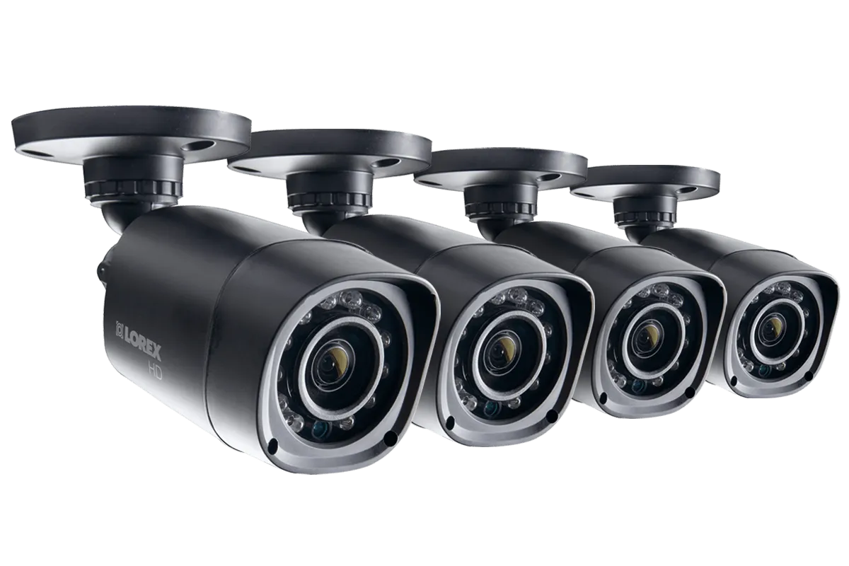 720P HD Weatherproof Night Vision Security Camera (4-Pack)