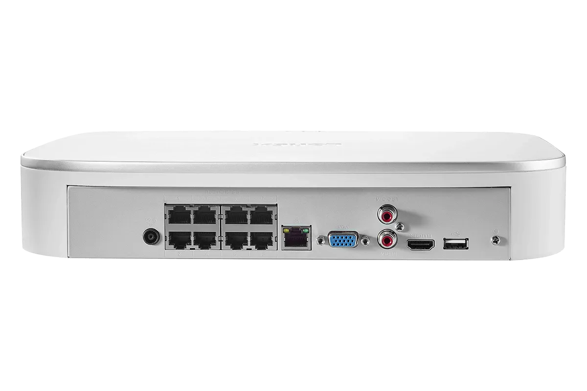 8-Channel Fusion NVR System with Dome and Bullet Smart Deterrence 4K IP Cameras