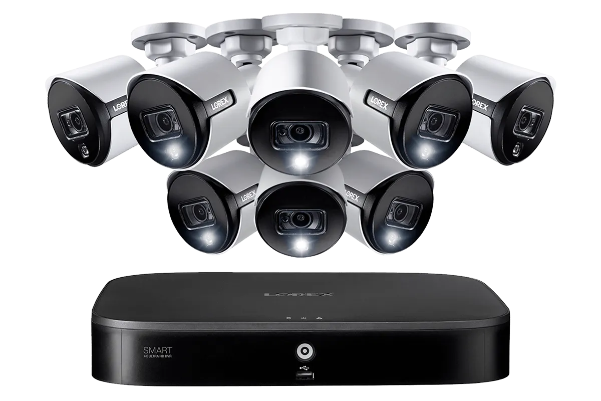 8-Channel Security System with Active Deterrence 4K (8MP) Cameras featuring Smart Motion Detection and Color Night Vision...