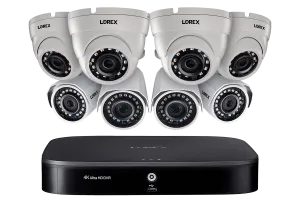 8-Channel Security System with Eight 1080p HD Outdoor Cameras, Advanced Motion Detection and Smart Home Voice Control