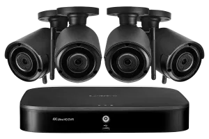 8-Channel System with 4 Wireless Security Cameras