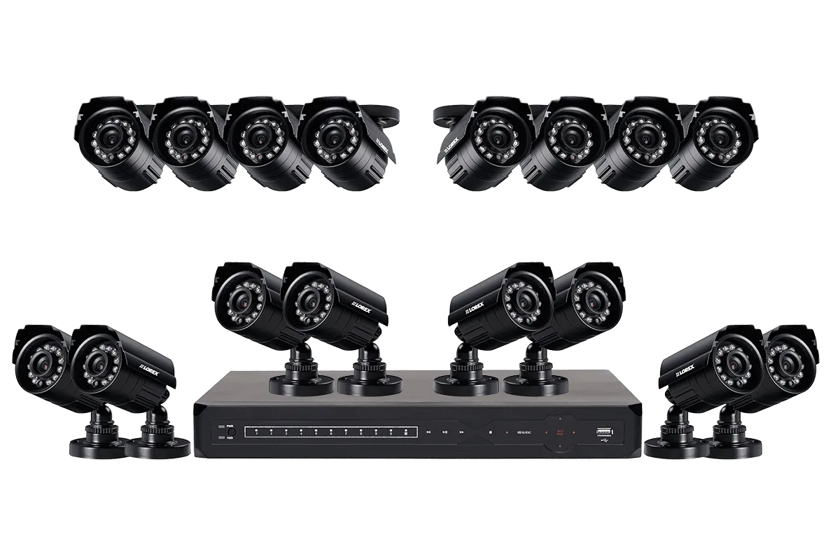 900TVL Security Camera System with 16 Cameras