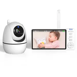 ABM501 5-Inch 1080p Wireless Video Baby Monitor PTZ.  جهاز مراقبة الأطفال اللاسلكي ABM501، 5 بوصات، بدقة 1080