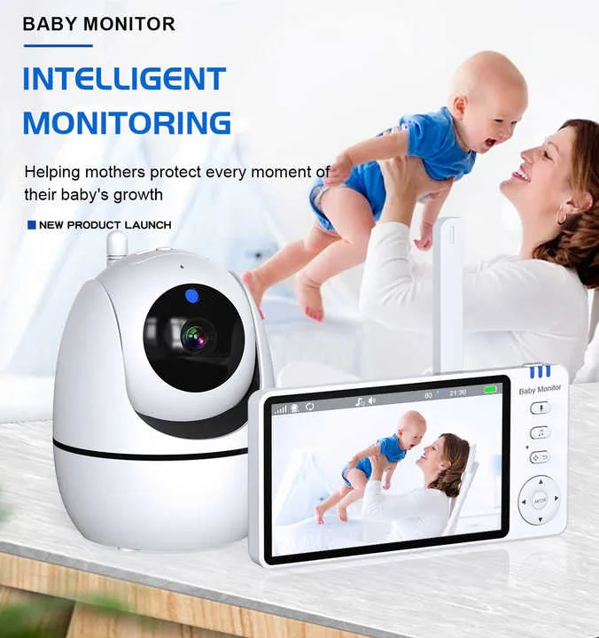 ABM501 5-Inch 1080p Wireless Video Baby Monitor PTZ.  جهاز مراقبة الأطفال اللاسلكي ABM501، 5 بوصات، بدقة 1080