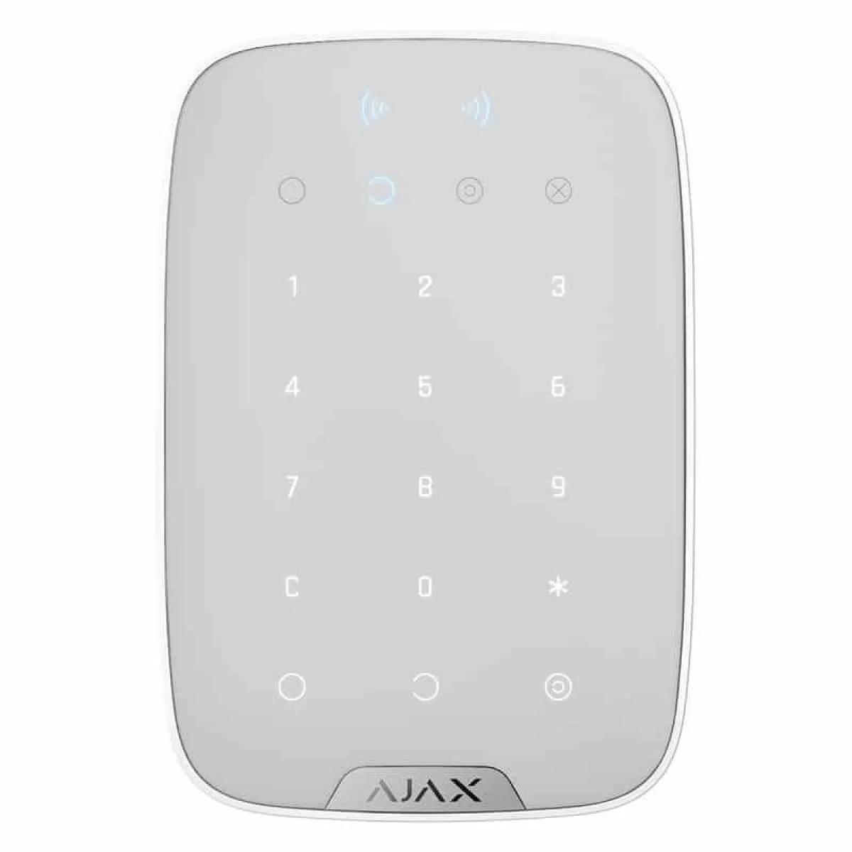 Ajax Keypad Plus Wireless touch keypad supporting encrypted contactless cards and key fobs White