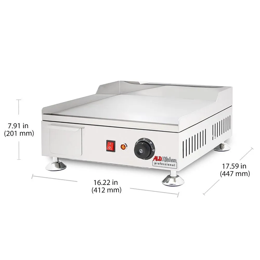 ALDKitchen Flat Top Griddle | Teppanyaki Grill with Singe, Dual or Triple Thermostat | Manual | Nonstick