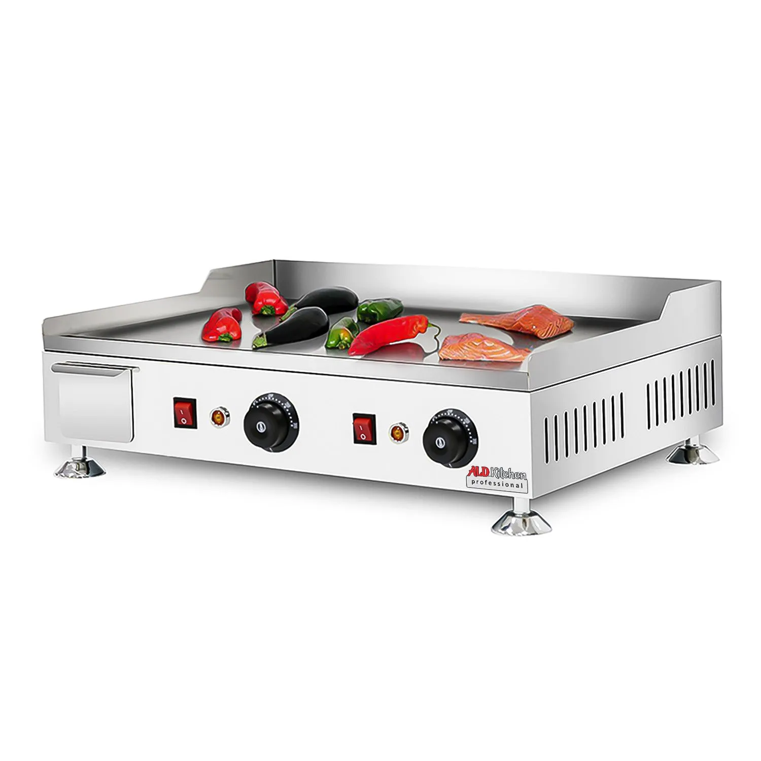 ALDKitchen Flat Top Griddle | Teppanyaki Grill with Singe, Dual or Triple Thermostat | Manual | Nonstick