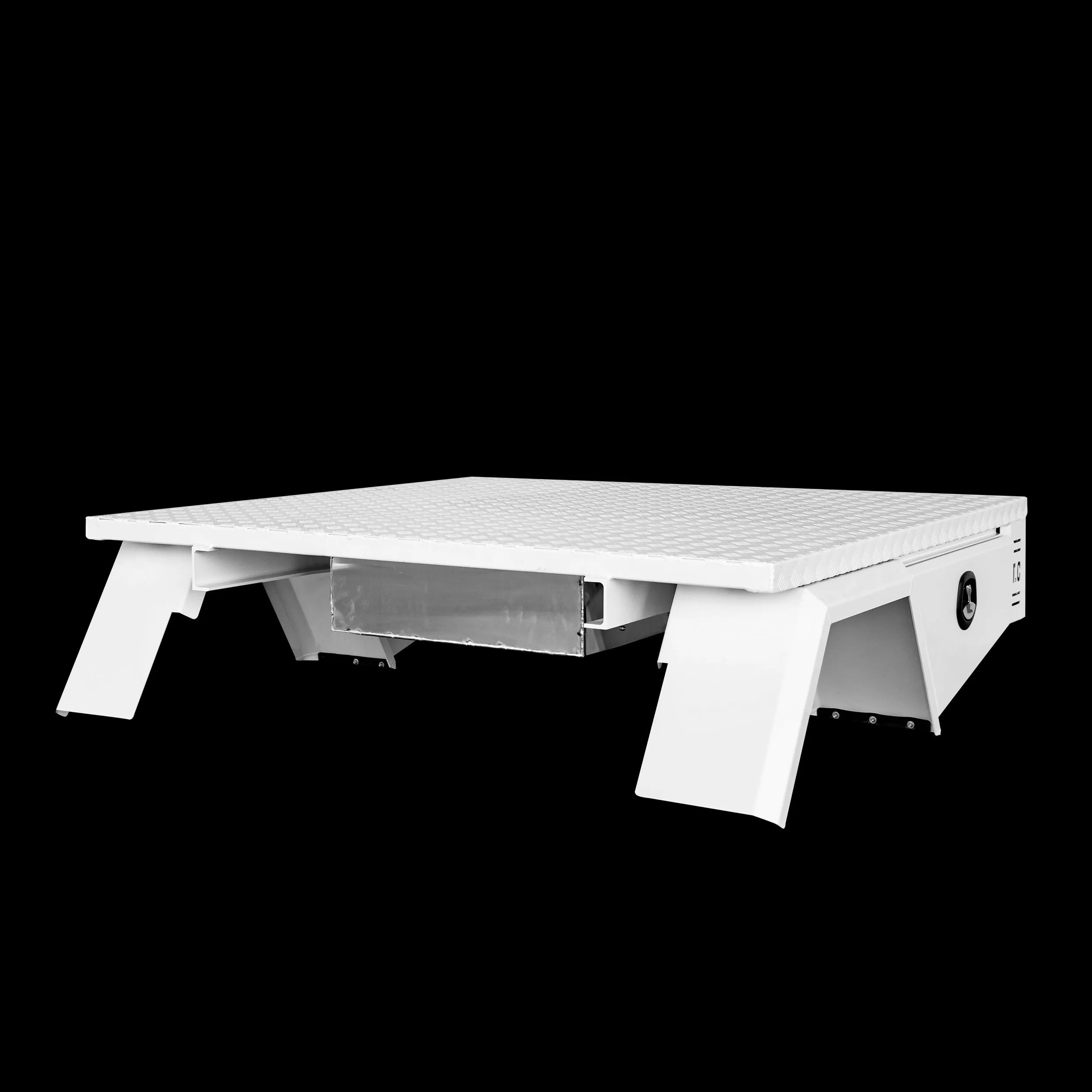 Aluminium Tray 2100mm No Headboard - White