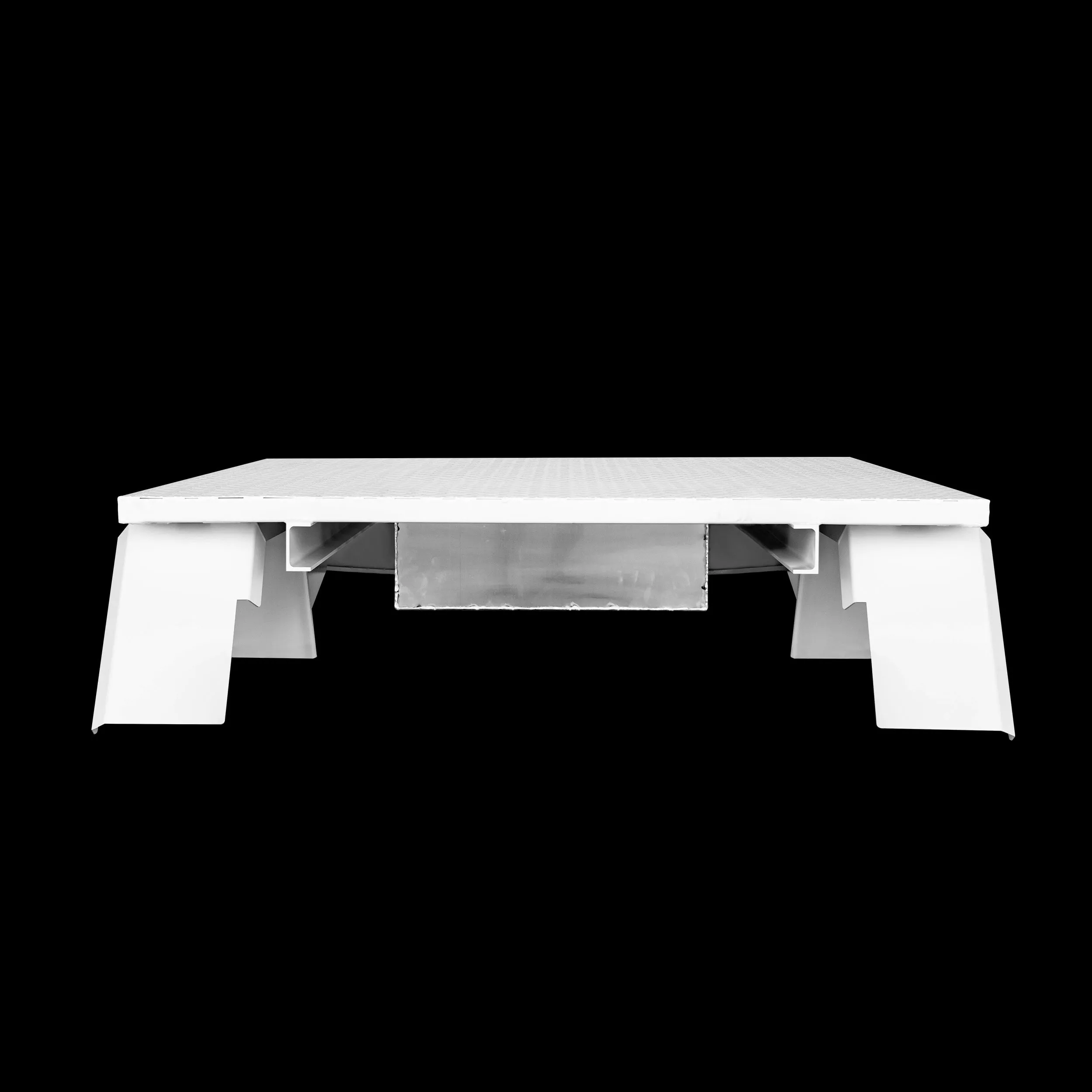 Aluminium Tray 2100mm No Headboard - White