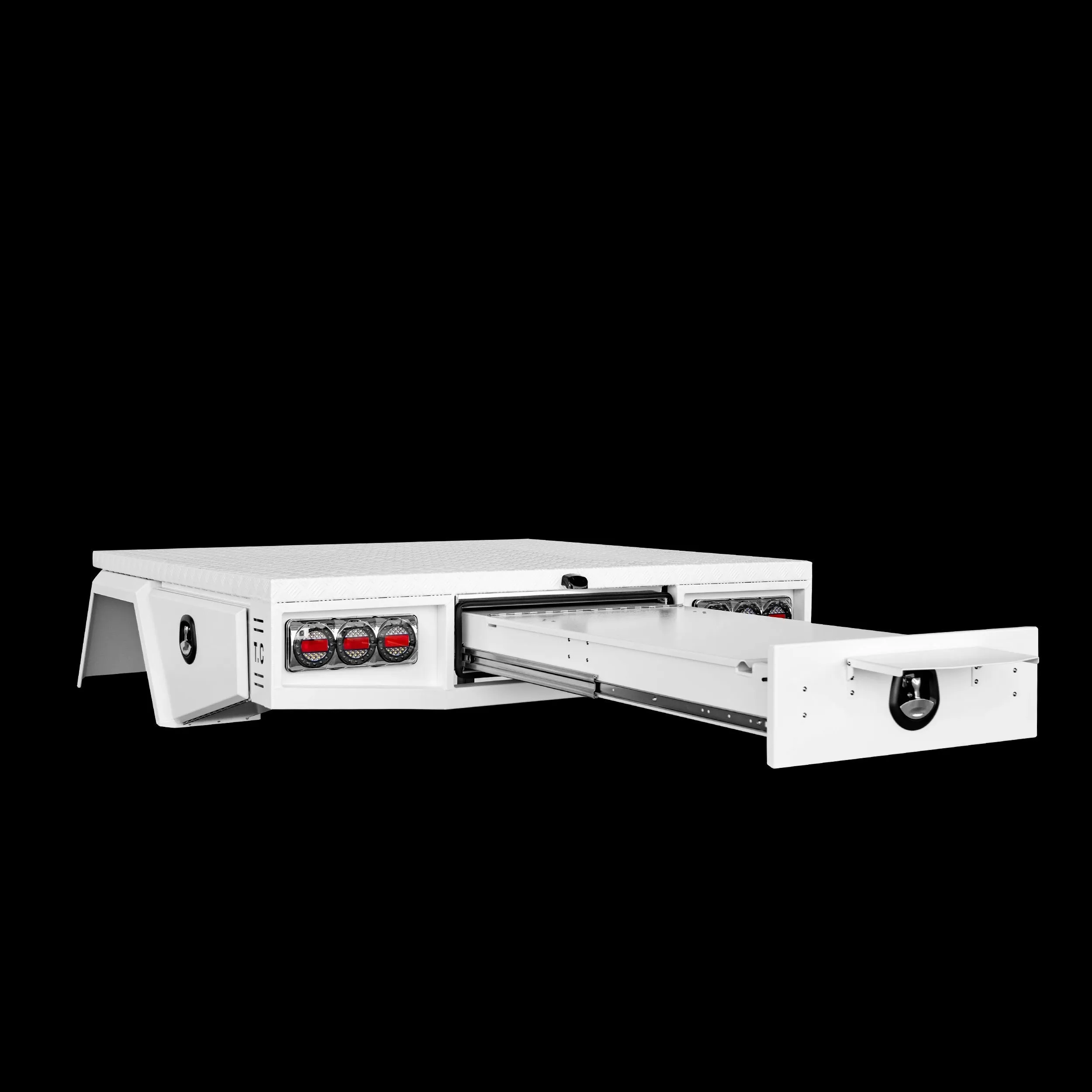 Aluminium Tray 2100mm No Headboard - White