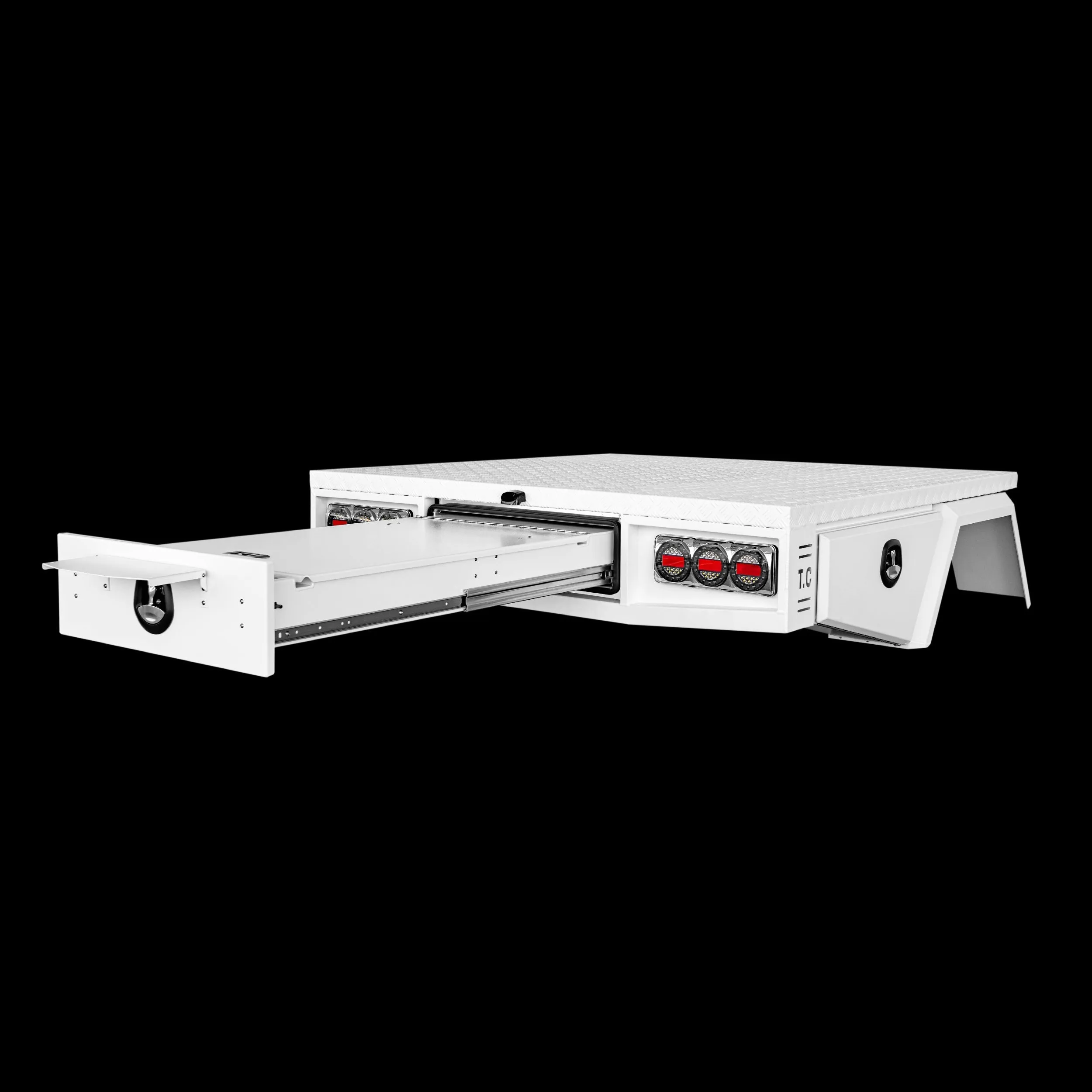 Aluminium Tray 2100mm No Headboard - White