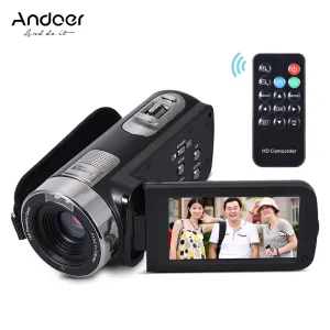 Andoer HDV-302S 3" Digital Video Camera LCD Full HD 1080P 30FPS 20MP 16X Zoom Anti-shake DV Remote Control Shutter Camcorder
