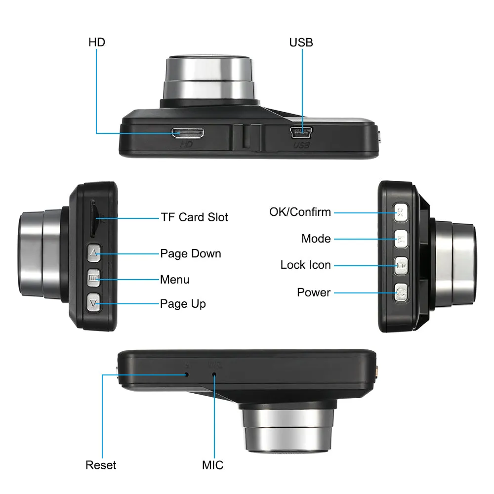 Car Dash Camera Video Recorder Car DVR Camcorder Night Vision