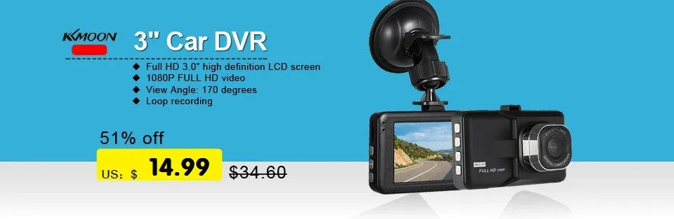 Car Dash Camera Video Recorder Car DVR Camcorder Night Vision