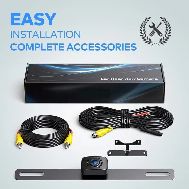 ERProHD™ Car Rear View Reverse Camera: License Plate Backup Parking Cam, Night Vision, Waterproof